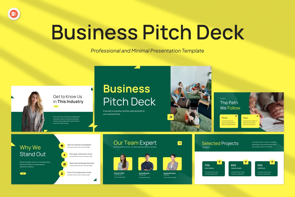 Template Presentasi Pitch Bisnis PowerPoint yang Menarik