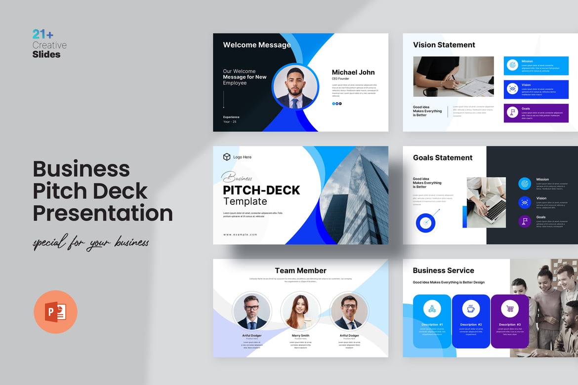 Template PowerPoint Deck Presentasi Bisnis yang Menarik dan Profesional