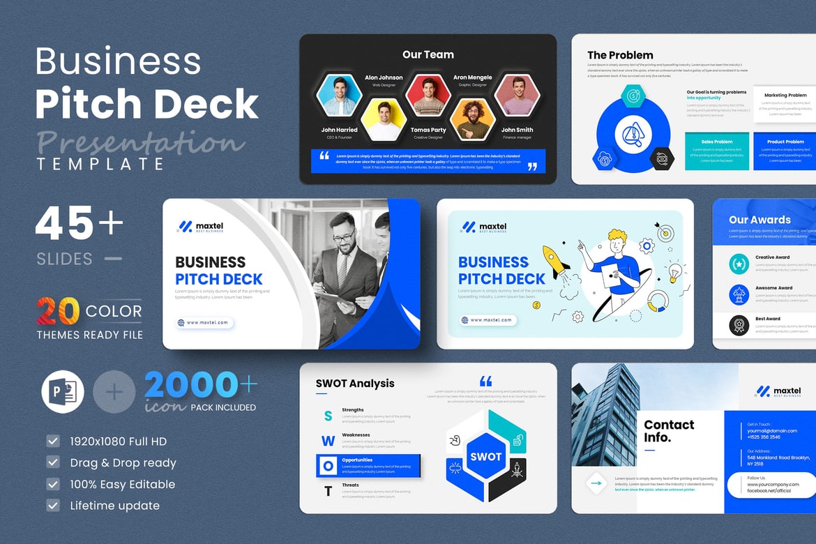 Template Presentasi PowerPoint untuk Pitch Bisnis yang Menarik