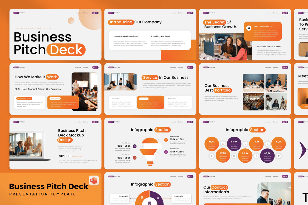 Template Presentasi Pitch Bisnis - PowerPoint yang Menarik