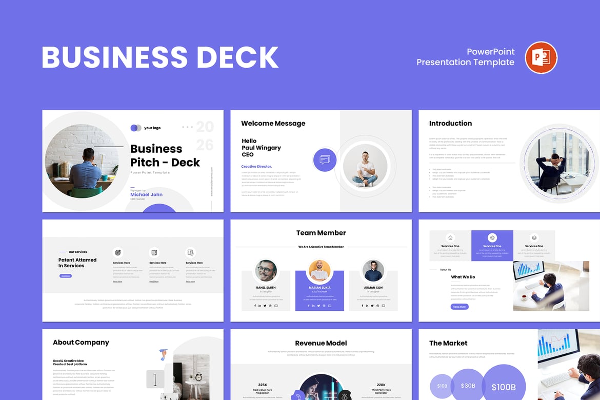 Template Presentasi PowerPoint Pitch-Deck yang Profesional dan Menarik