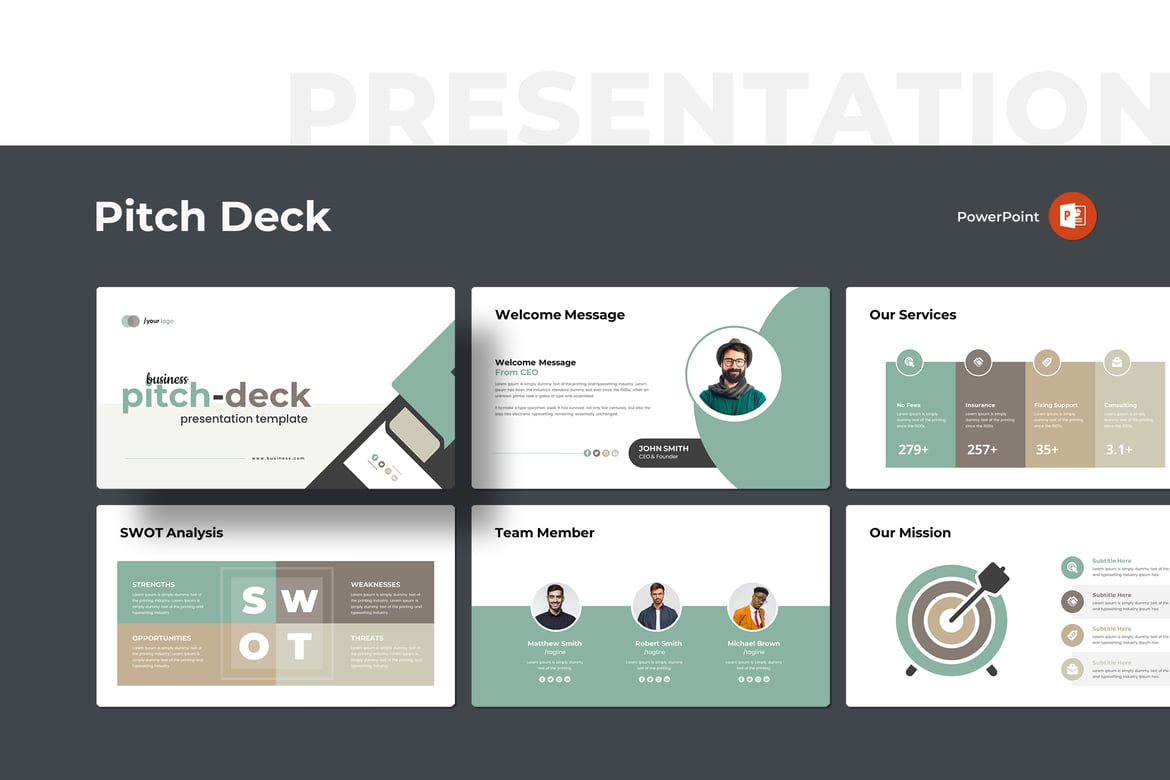 Template PowerPoint Pitch-Deck untuk Presentasi Bisnis yang Profesional