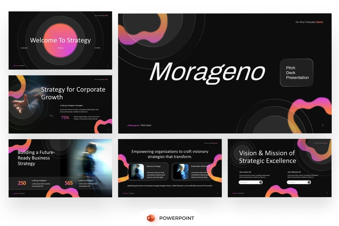 Template Presentasi PowerPoint Morageno untuk Pitch Bisnis