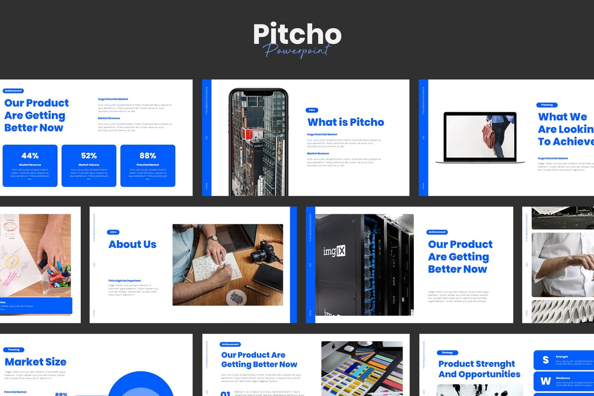 Template Powerpoint Pitch Bisnis yang Profesional