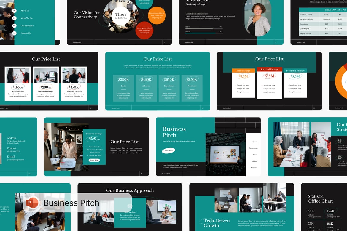 Template Presentasi PowerPoint untuk Pitch Bisnis yang Menarik