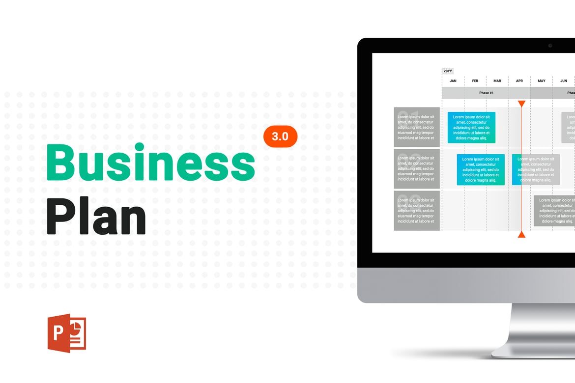 Template PowerPoint Rencana Bisnis 3.0 yang Profesional