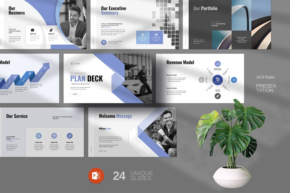 Template PowerPoint Rencana Bisnis yang Menarik dan Profesional