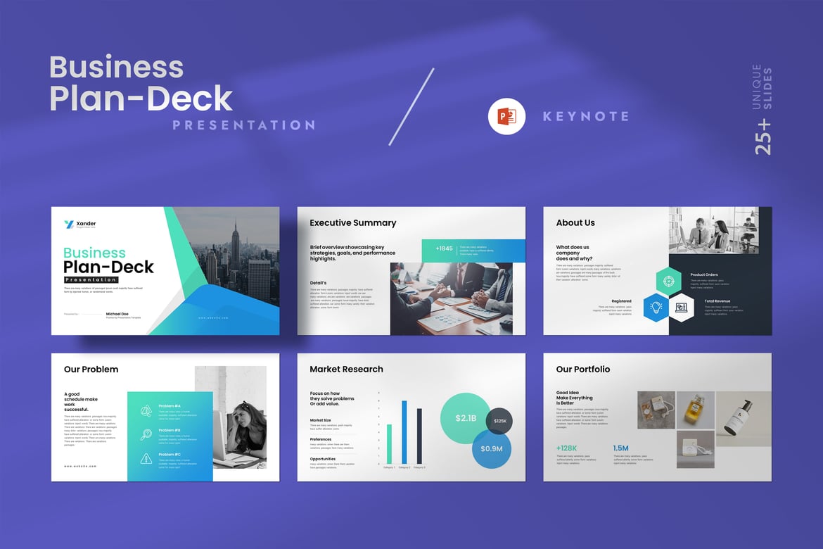 Template PowerPoint Rencana Bisnis yang Menarik dan Profesional