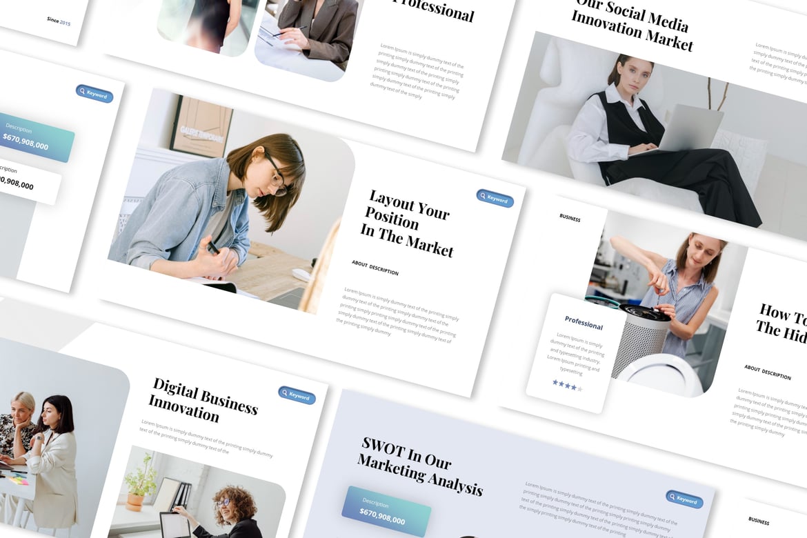 Template Presentasi Powerpoint Rencana Bisnis yang Menarik