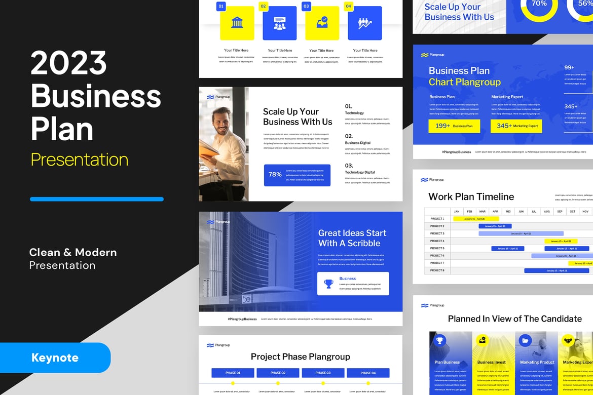 Template Presentasi PowerPoint untuk Rencana Bisnis yang Menarik