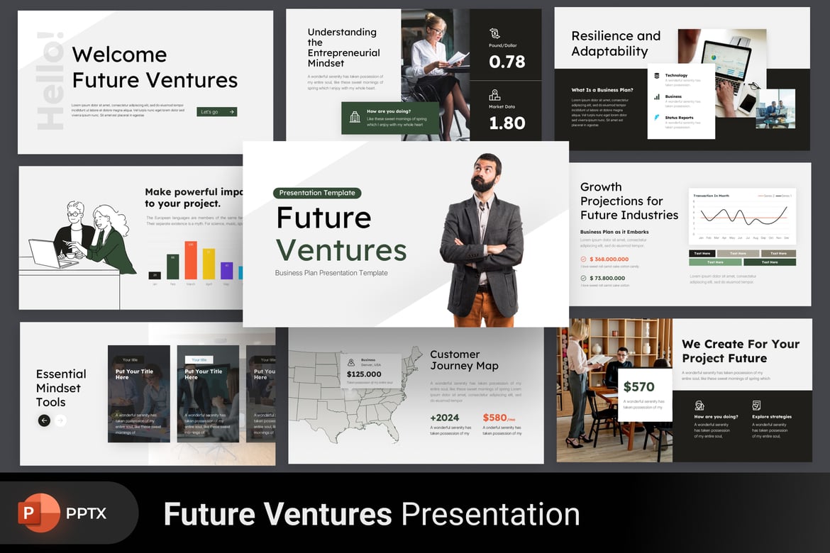 Template PowerPoint Rencana Bisnis yang Menarik dan Profesional