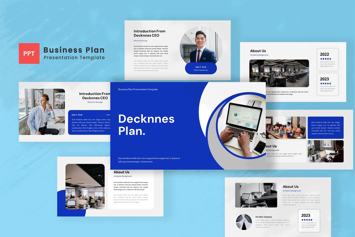 Template PowerPoint Rencana Bisnis yang Menarik dan Profesional