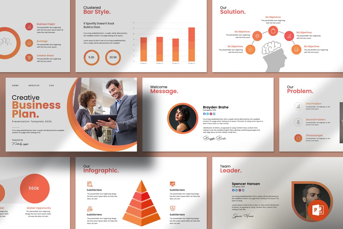 Template PowerPoint Rencana Bisnis yang Menarik dan Profesional