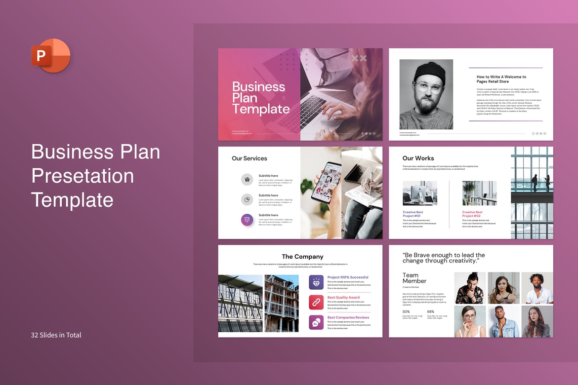 Template PowerPoint Rencana Bisnis Profesional dan Menarik