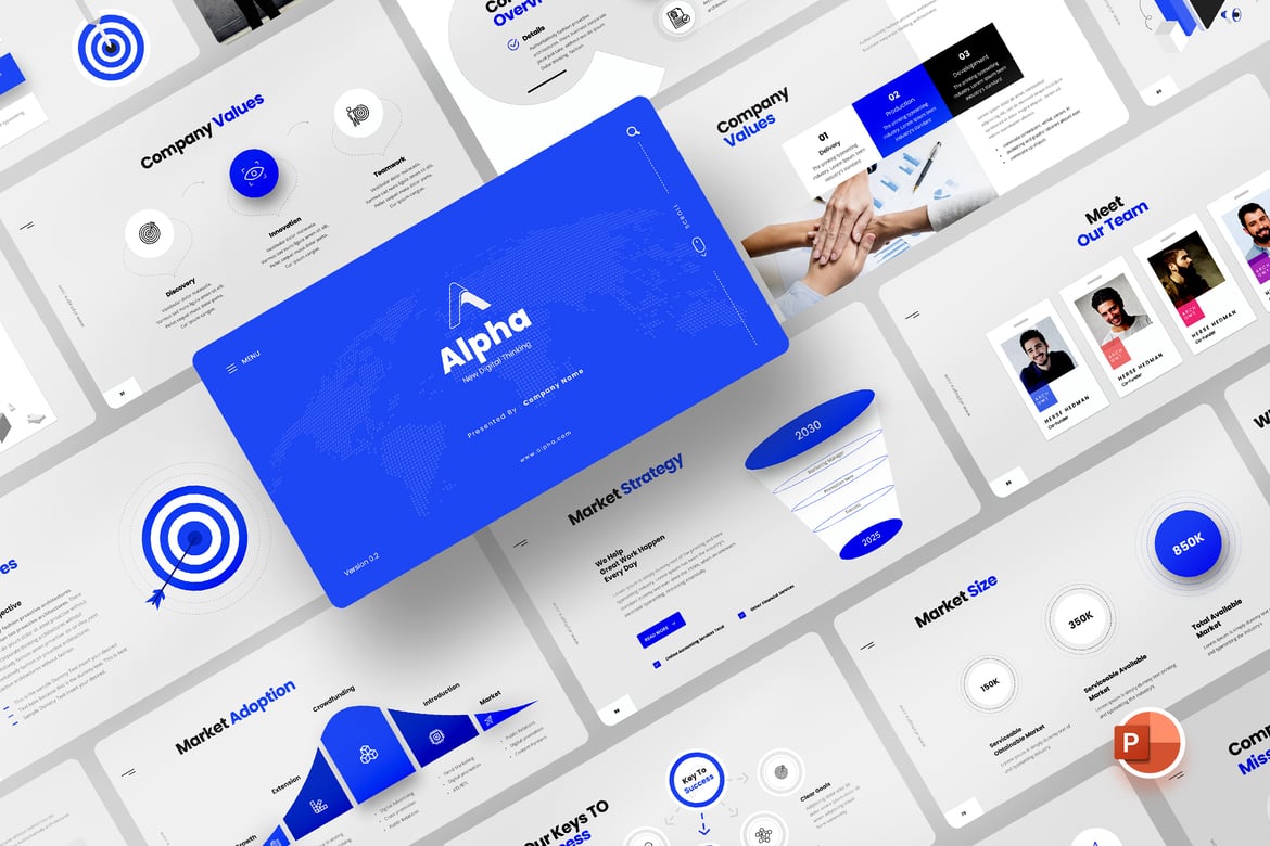 Template Presentasi PowerPoint Rencana Bisnis yang Menarik dan Profesional