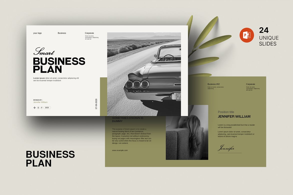 Template PowerPoint Rencana Bisnis yang Menarik dan Profesional