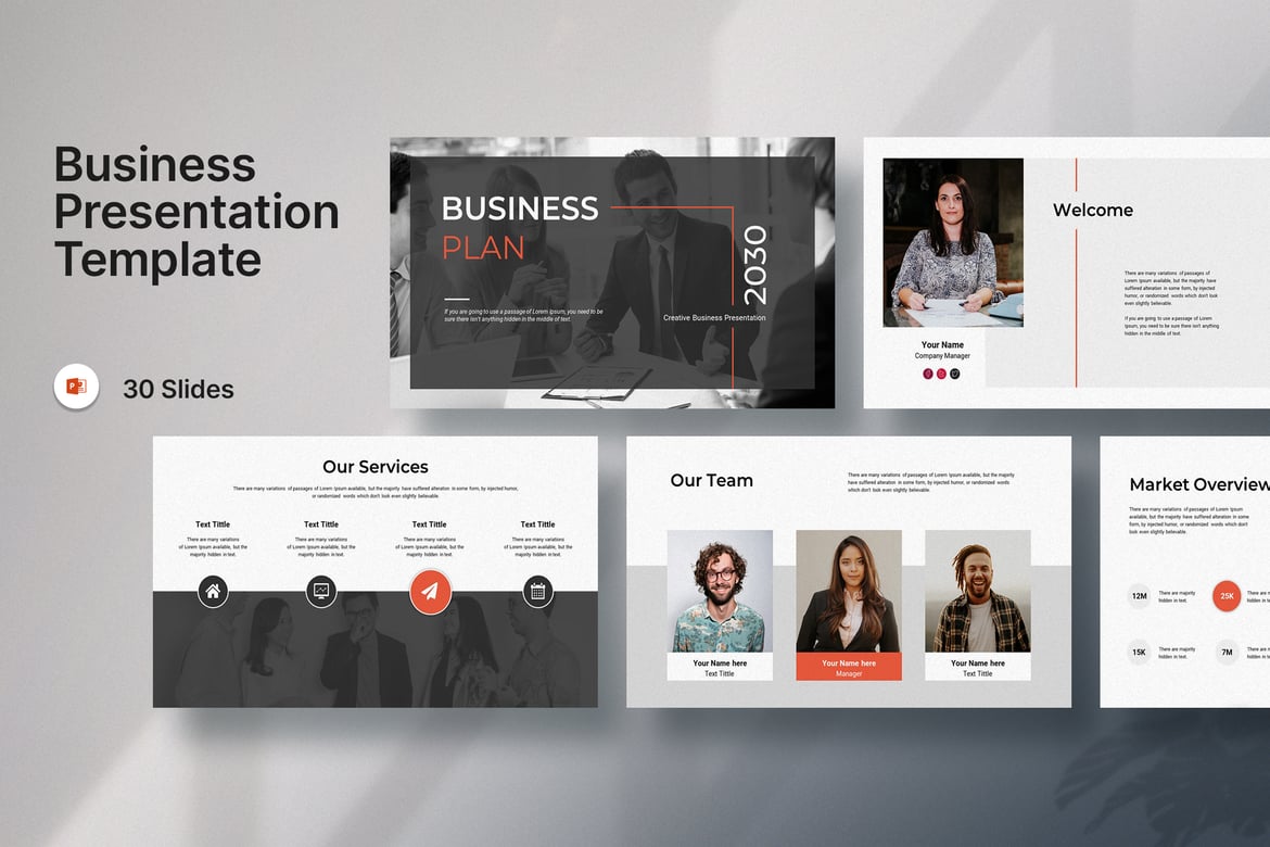 Template Presentasi PowerPoint Rencana Bisnis yang Profesional dan Menarik