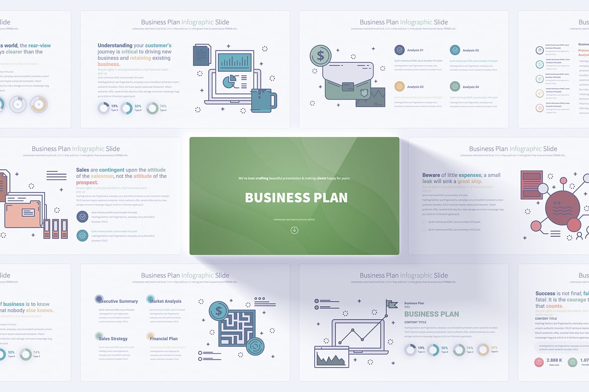 Template PowerPoint Rencana Bisnis yang Menarik dan Profesional