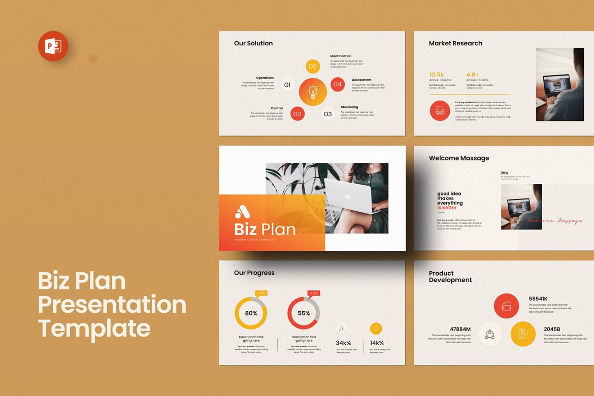 Template Presentasi PowerPoint Rencana Bisnis yang Profesional dan Menarik