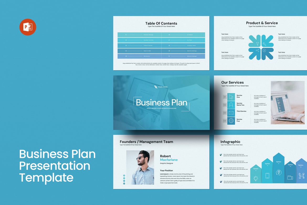 Template PowerPoint Rencana Bisnis yang Menarik dan Profesional
