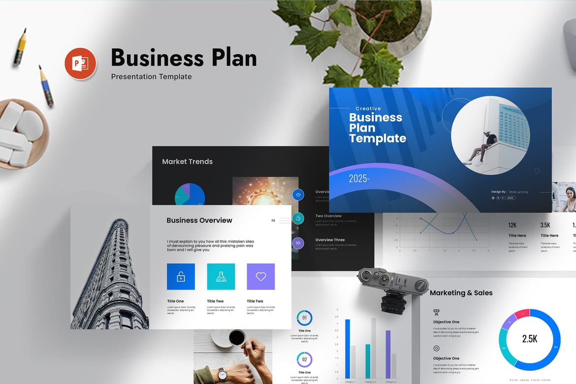 Template Presentasi PowerPoint untuk Rencana Bisnis yang Menarik