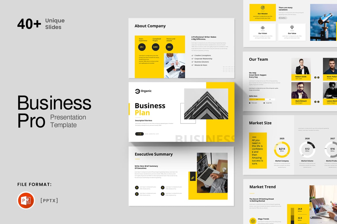 Template PowerPoint Rencana Bisnis yang Menarik dan Profesional