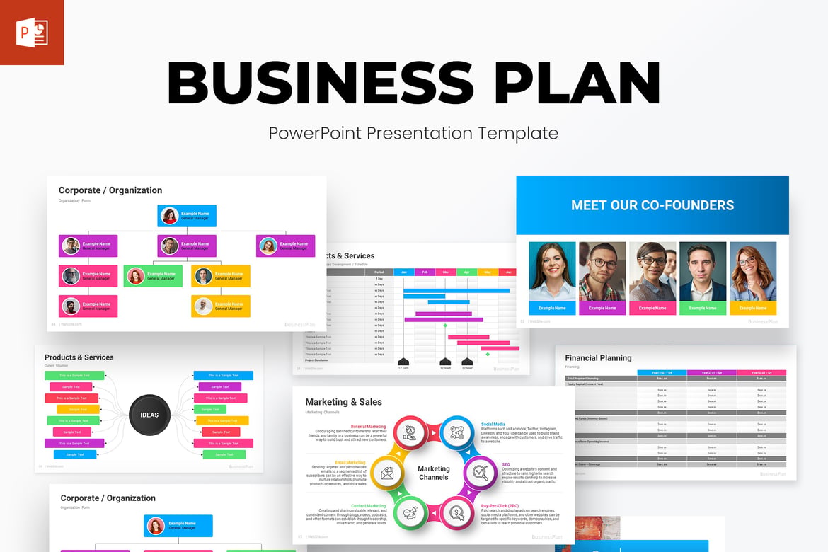 Template Presentasi PowerPoint Rencana Bisnis yang Menarik