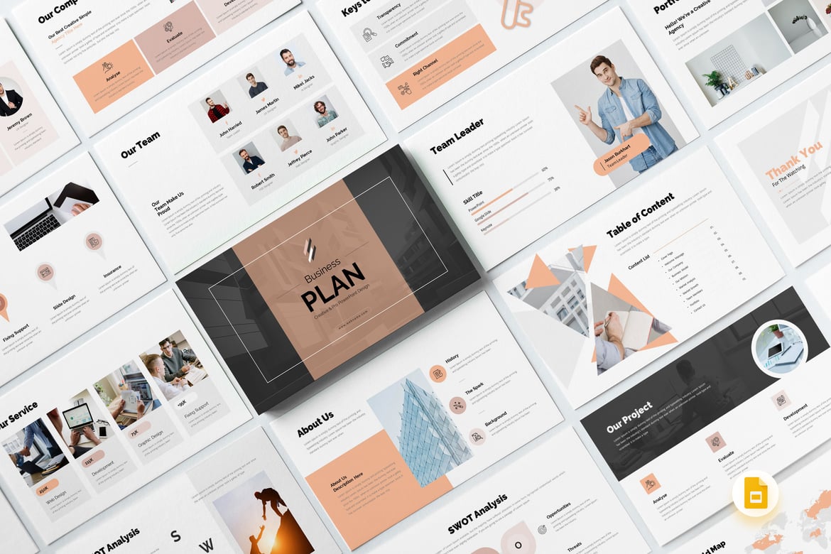 Template Presentasi PowerPoint Rencana Bisnis yang Menarik