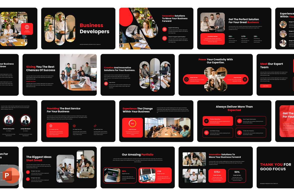 Template Presentasi PowerPoint Rencana Bisnis yang Menarik