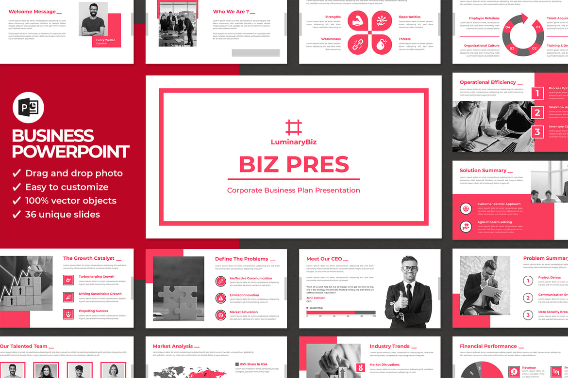 Template PowerPoint Rencana Bisnis yang Menarik dan Profesional