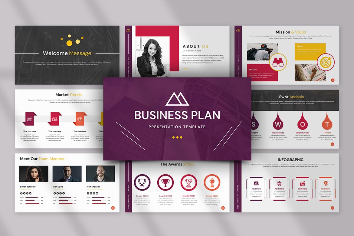 Template PowerPoint Rencana Bisnis yang Profesional dan Menarik