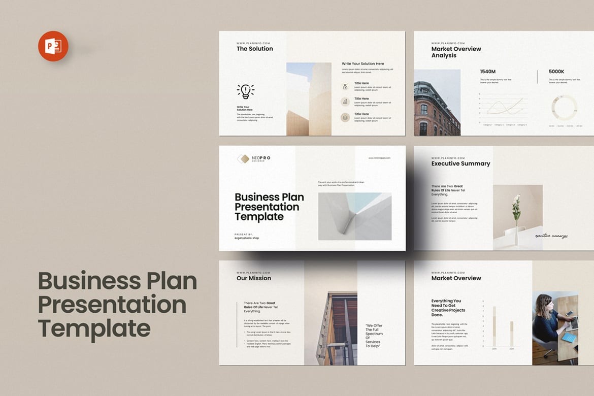 Template Presentasi PowerPoint Rencana Bisnis yang Profesional
