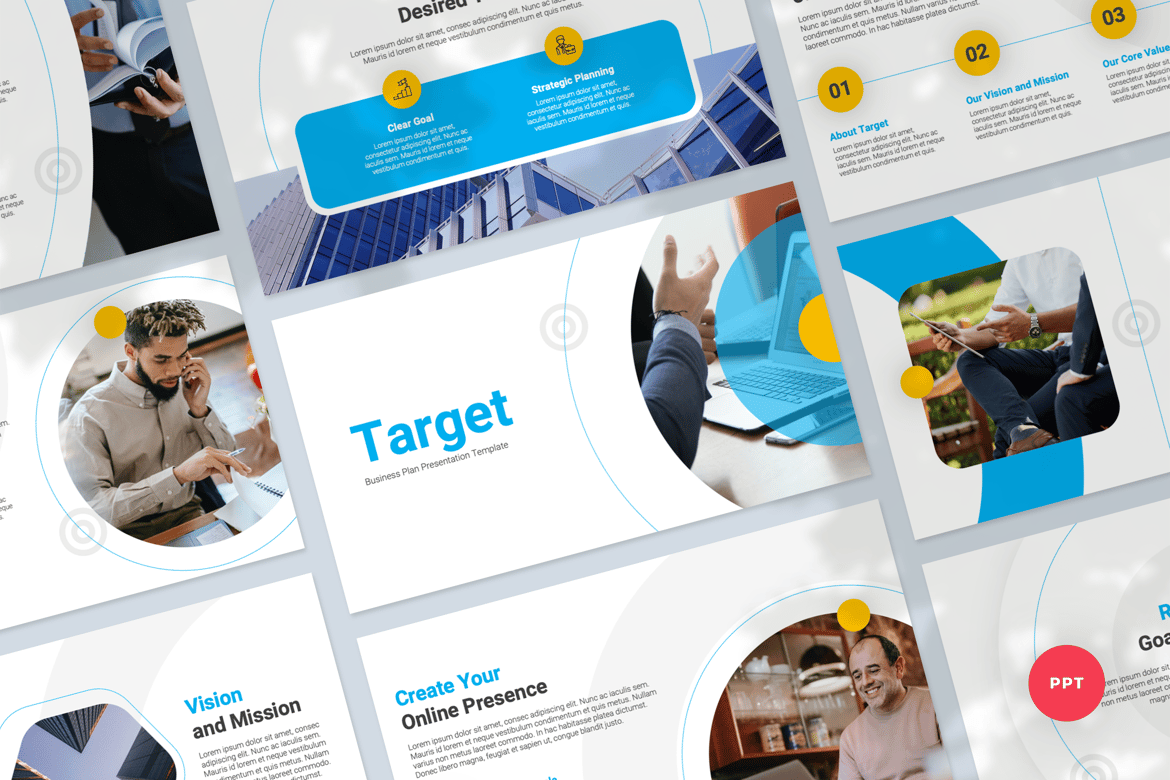 Template Presentasi PowerPoint Rencana Bisnis yang Modern dan Efektif