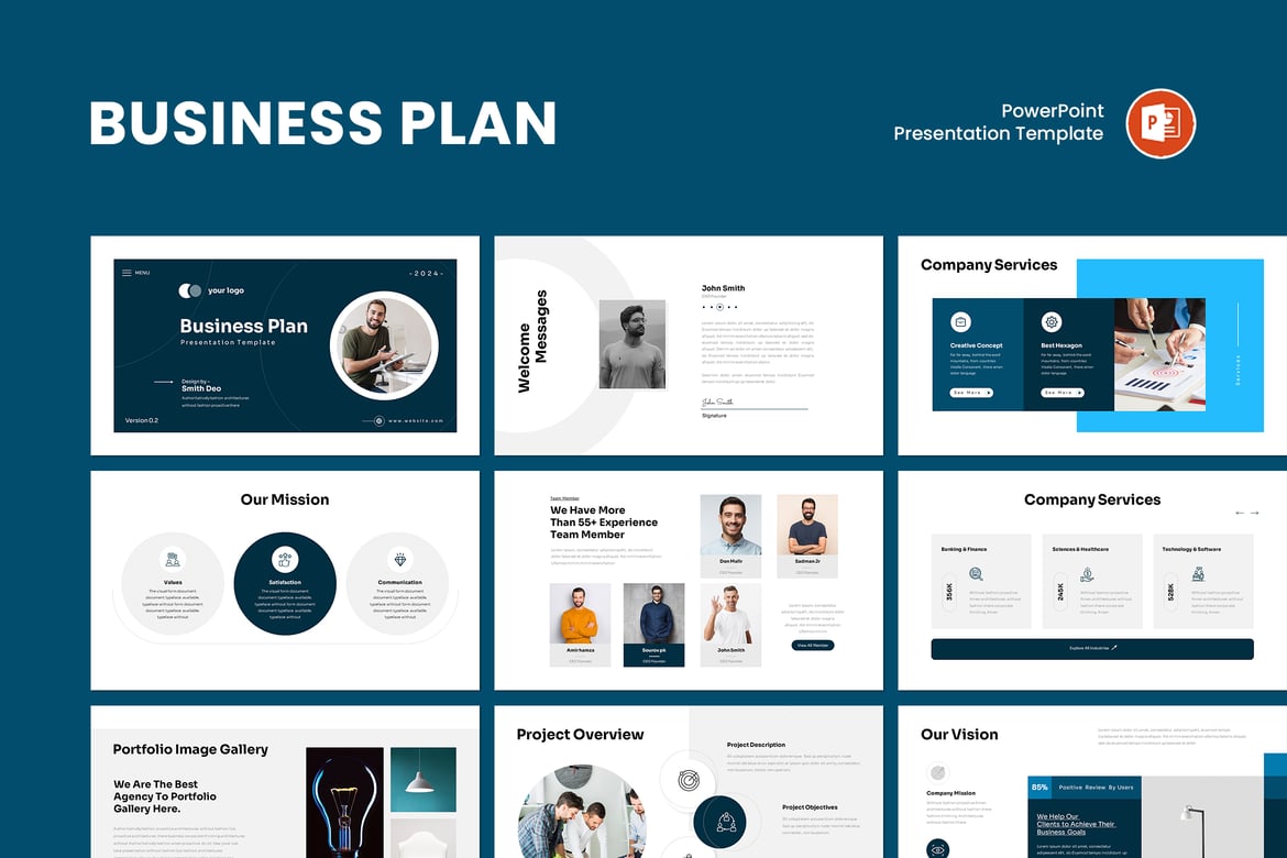 Template Presentasi Rencana Bisnis Profesional