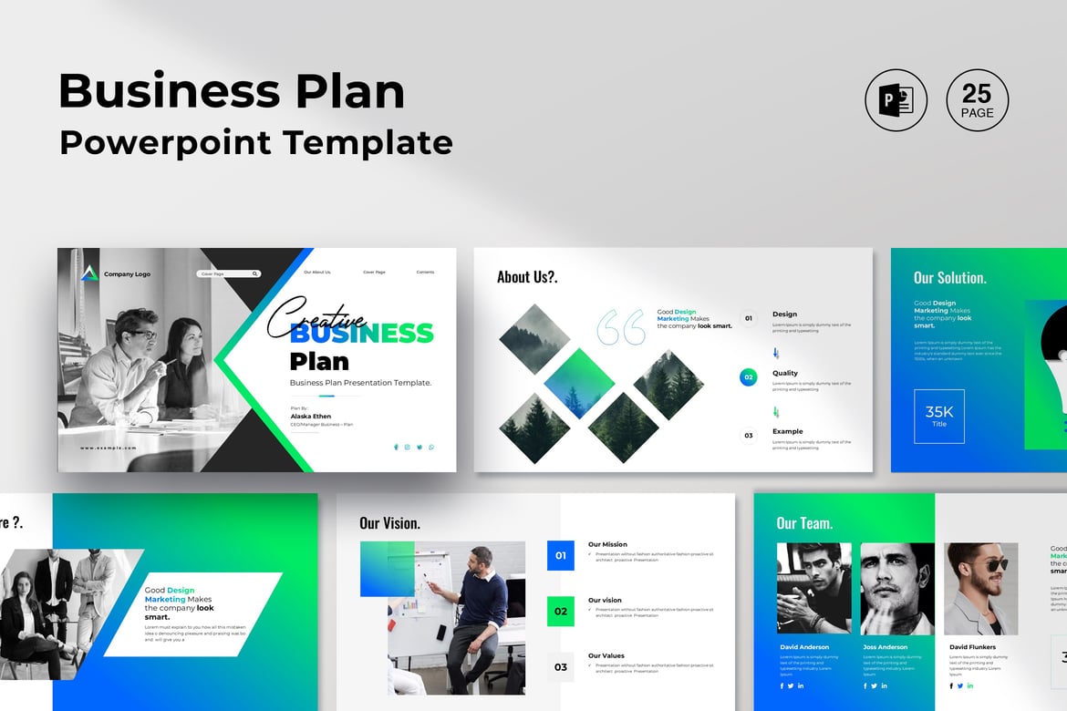 Template PowerPoint Rencana Bisnis yang Menarik dan Profesional