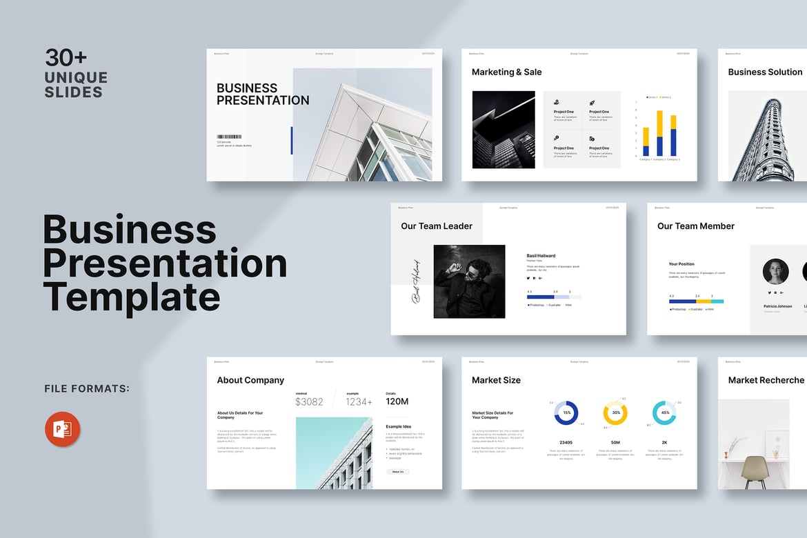 Template PowerPoint Rencana Bisnis yang Elegan dan Profesional