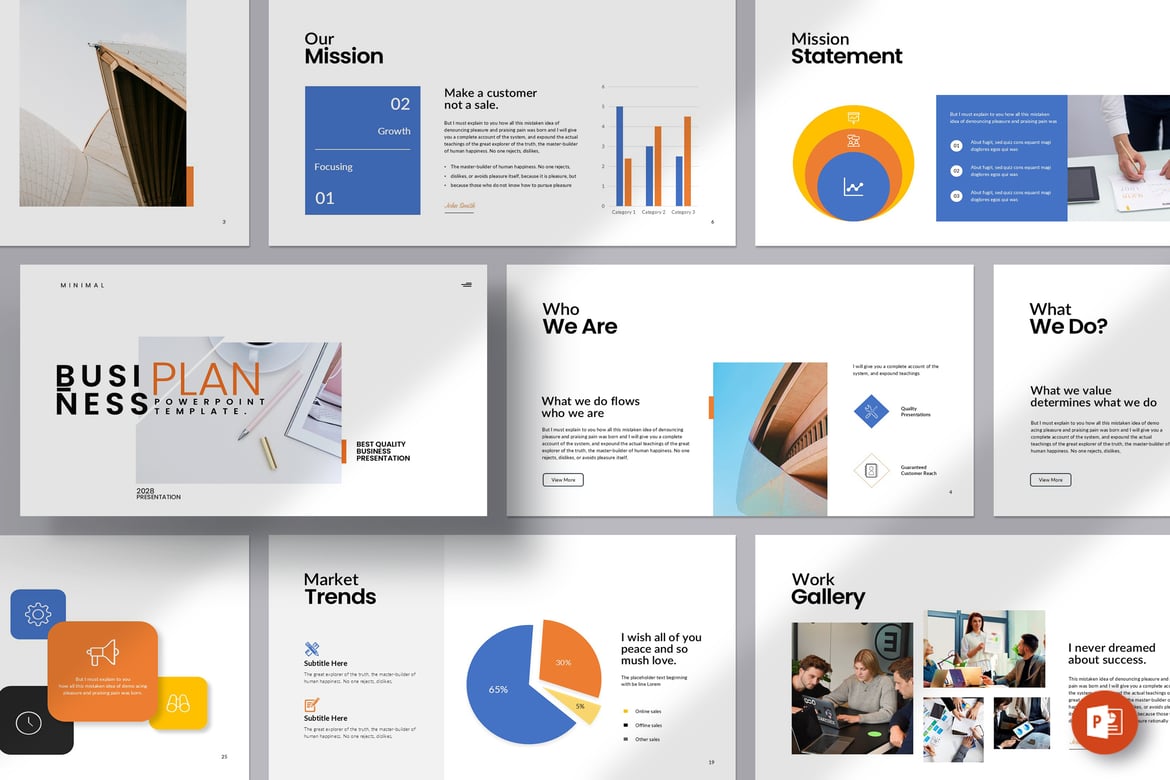 Template PowerPoint Rencana Bisnis yang Menarik dan Profesional