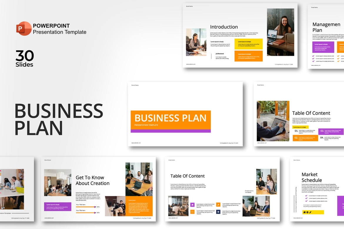 Template PowerPoint Rencana Bisnis yang Menarik dan Profesional