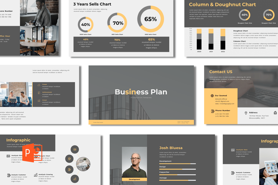 Template Presentasi Rencana Bisnis - PowerPoint yang Menarik