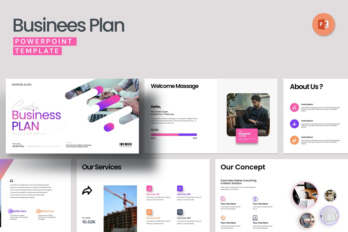 Template Presentasi Rencana Bisnis Profesional