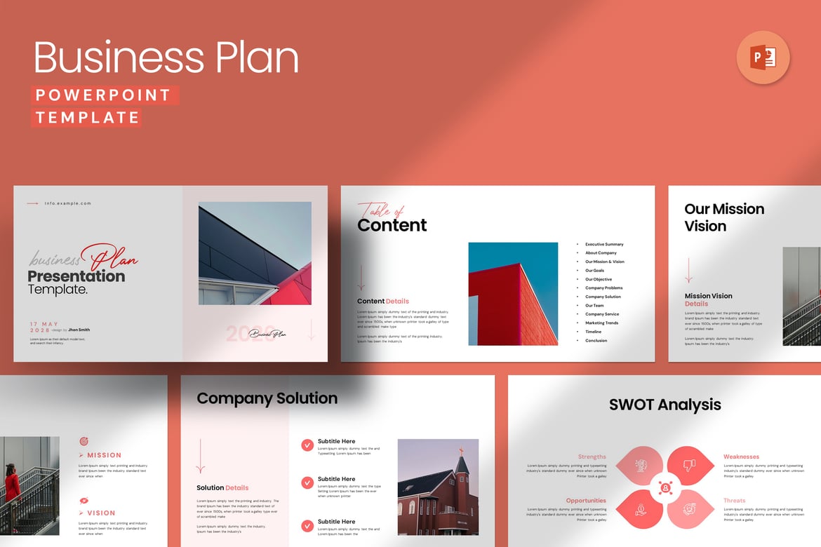 Template PowerPoint Rencana Bisnis yang Menarik dan Profesional