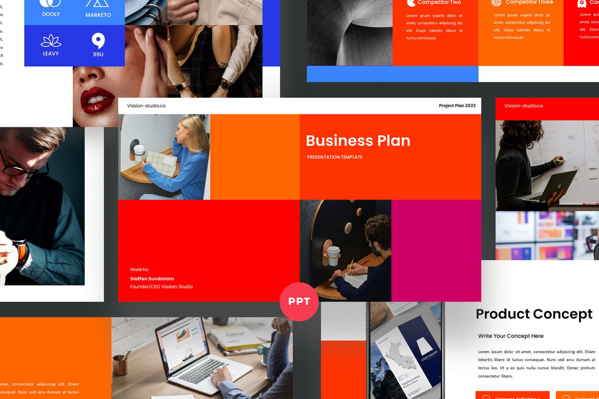 Template Presentasi Rencana Bisnis Profesional