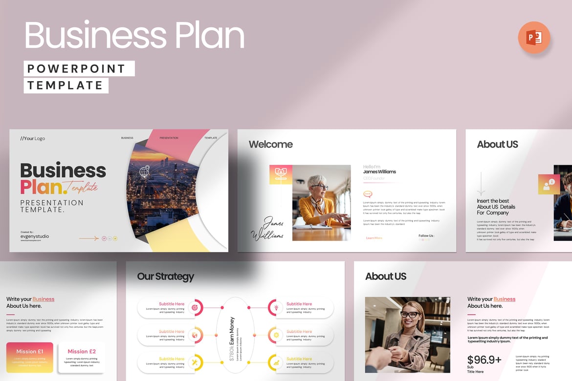 Template PowerPoint Rencana Bisnis yang Profesional dan Menarik