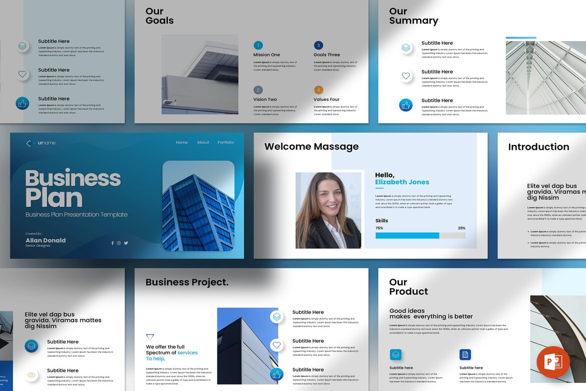 Template PowerPoint Rencana Bisnis yang Menarik dan Profesional