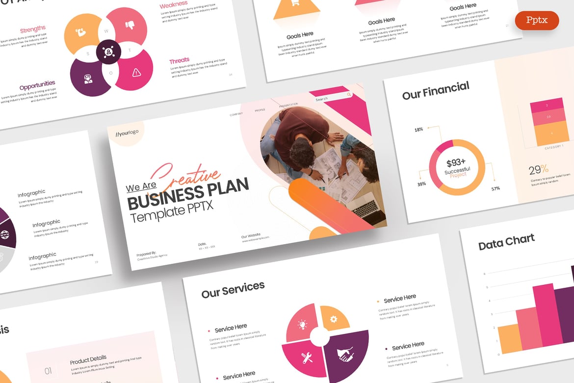 Template PowerPoint Rencana Bisnis yang Profesional dan Menarik