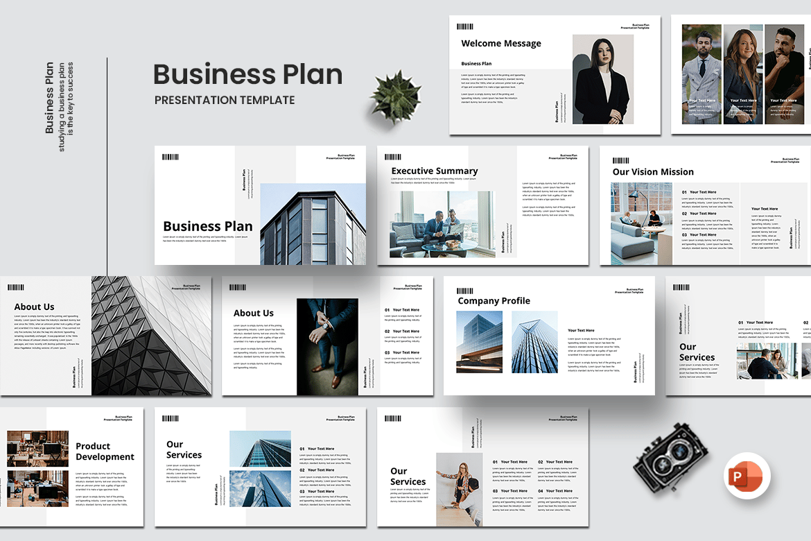 Template Presentasi PowerPoint Rencana Bisnis yang Menarik