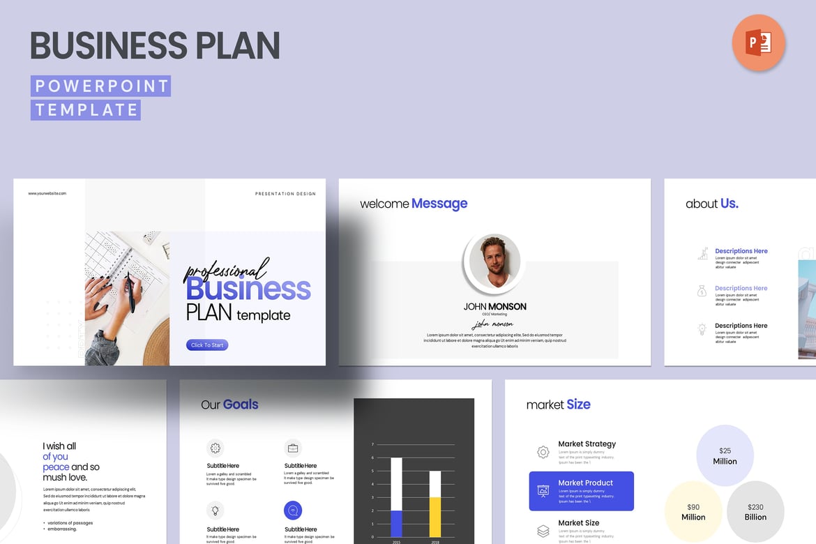 Template PowerPoint Rencana Bisnis yang Menarik dan Profesional