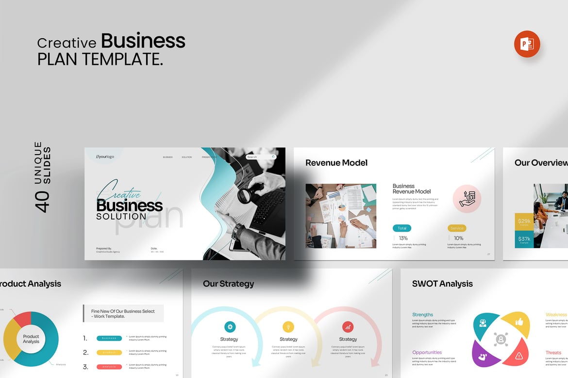 Template PowerPoint Rencana Bisnis yang Menarik dan Serbaguna