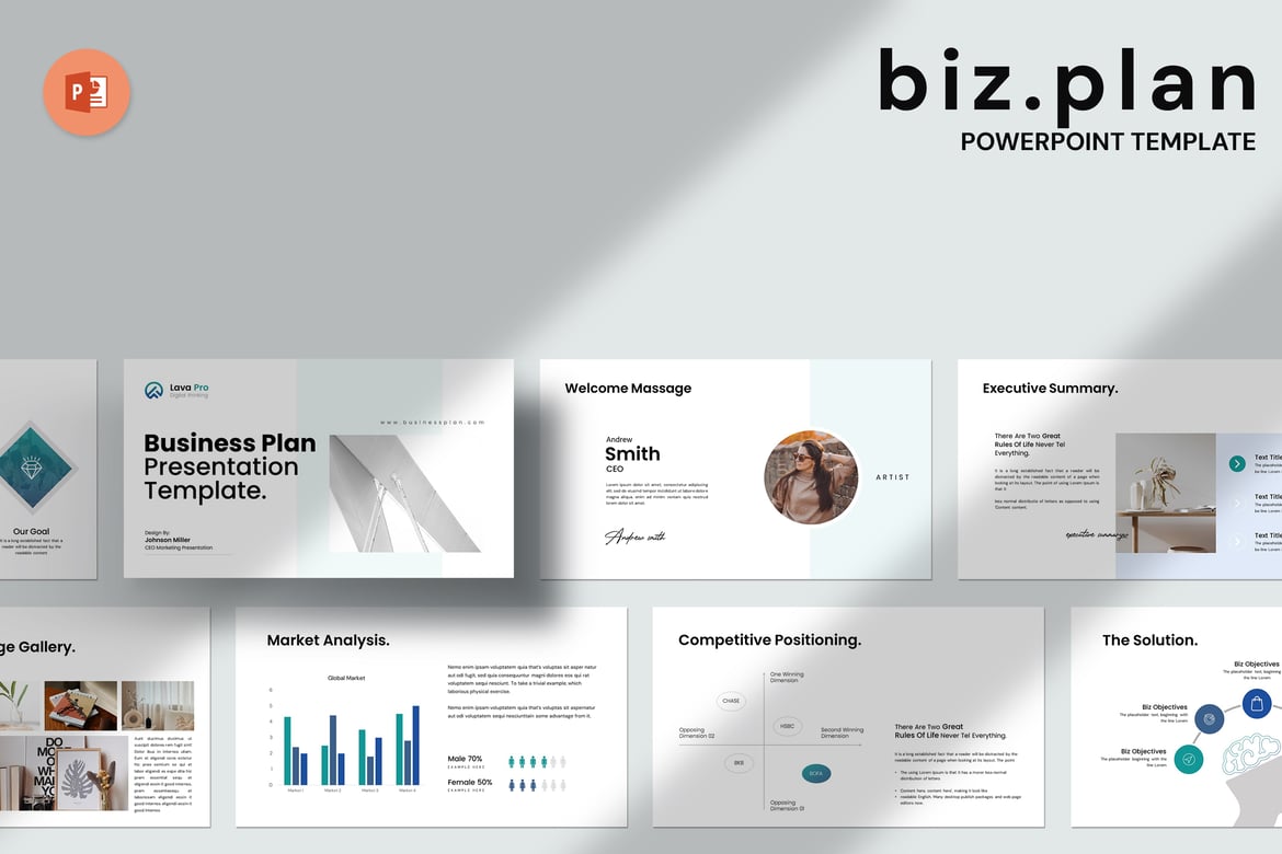 Template PowerPoint Rencana Bisnis yang Profesional dan Menarik