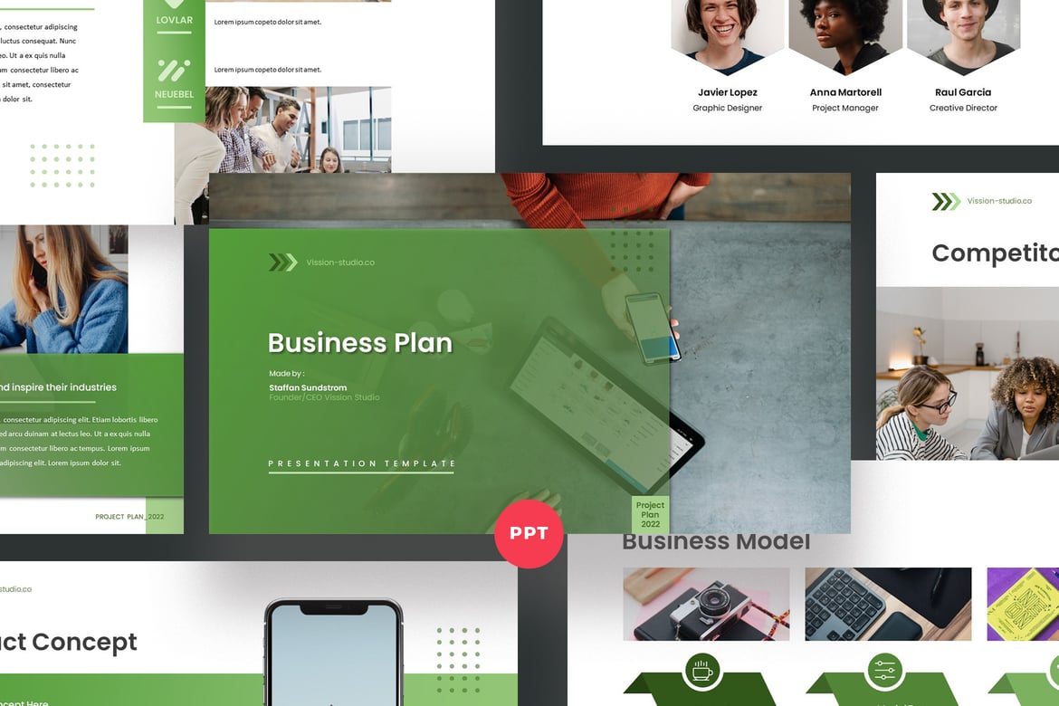 Template PowerPoint Rencana Bisnis yang Menarik dan Profesional